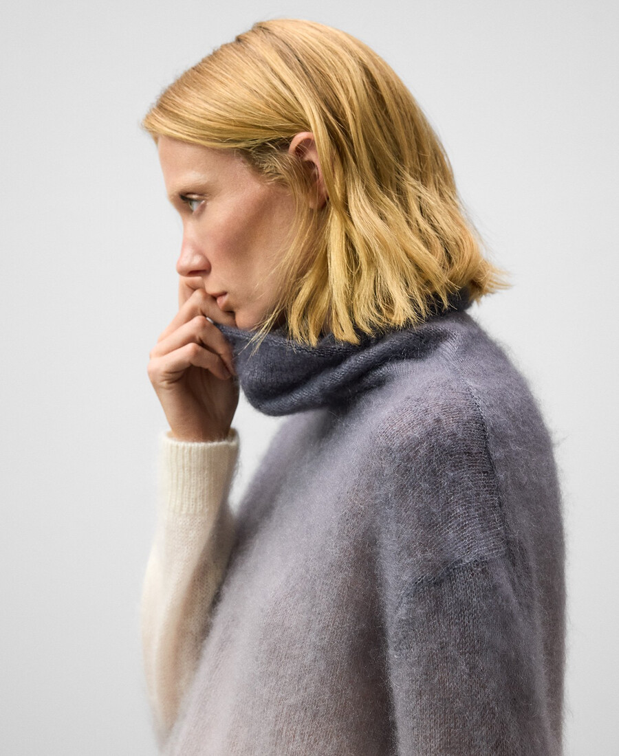 suéter de punto ombré para mujer