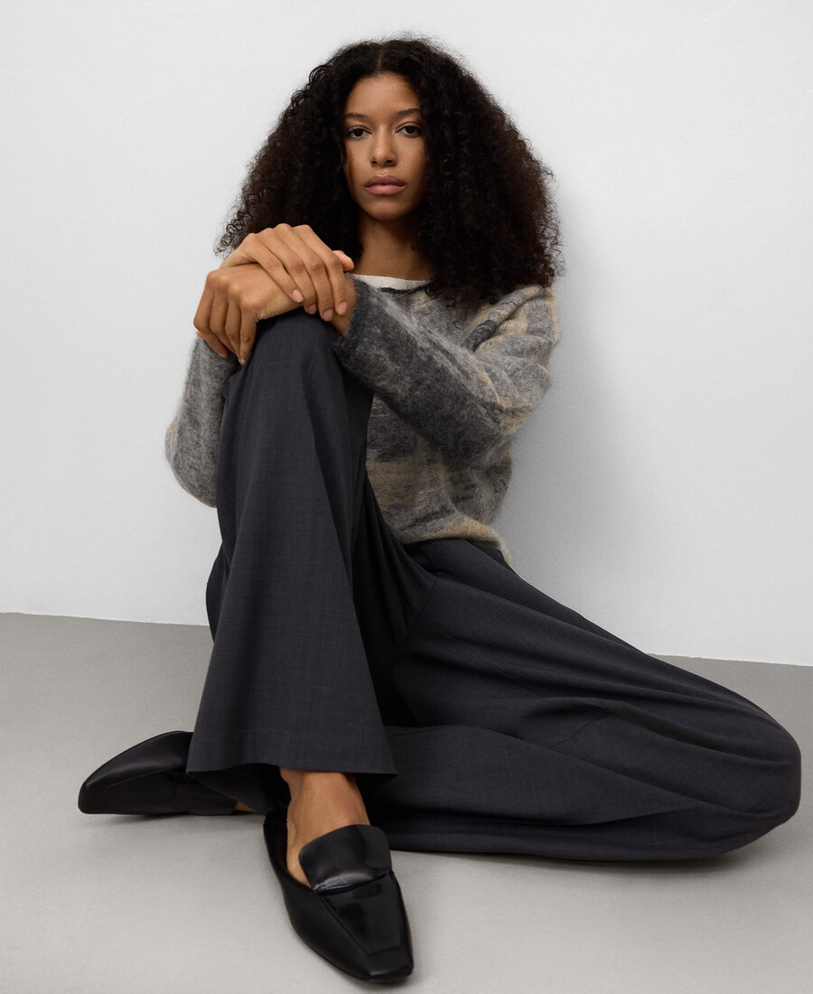 suéter de punto jacquard degradado para mujer