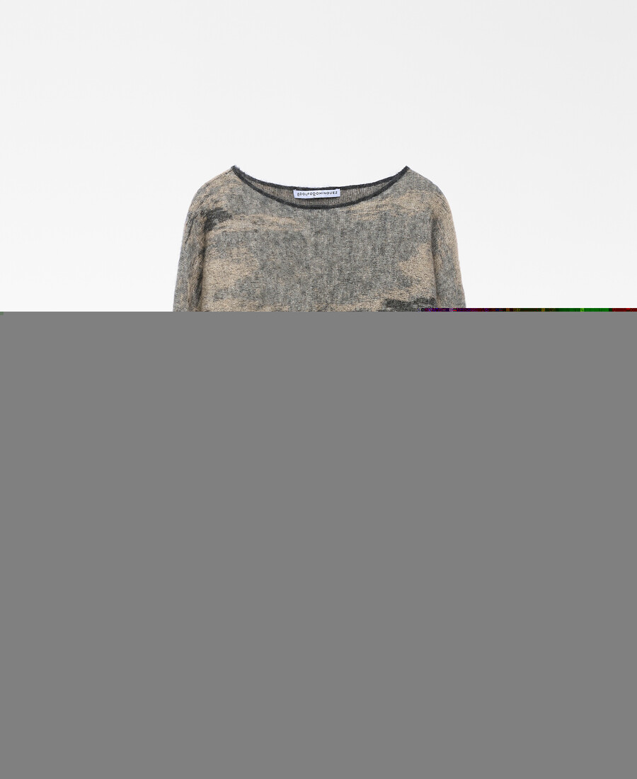 suéter de punto jacquard degradado para mujer