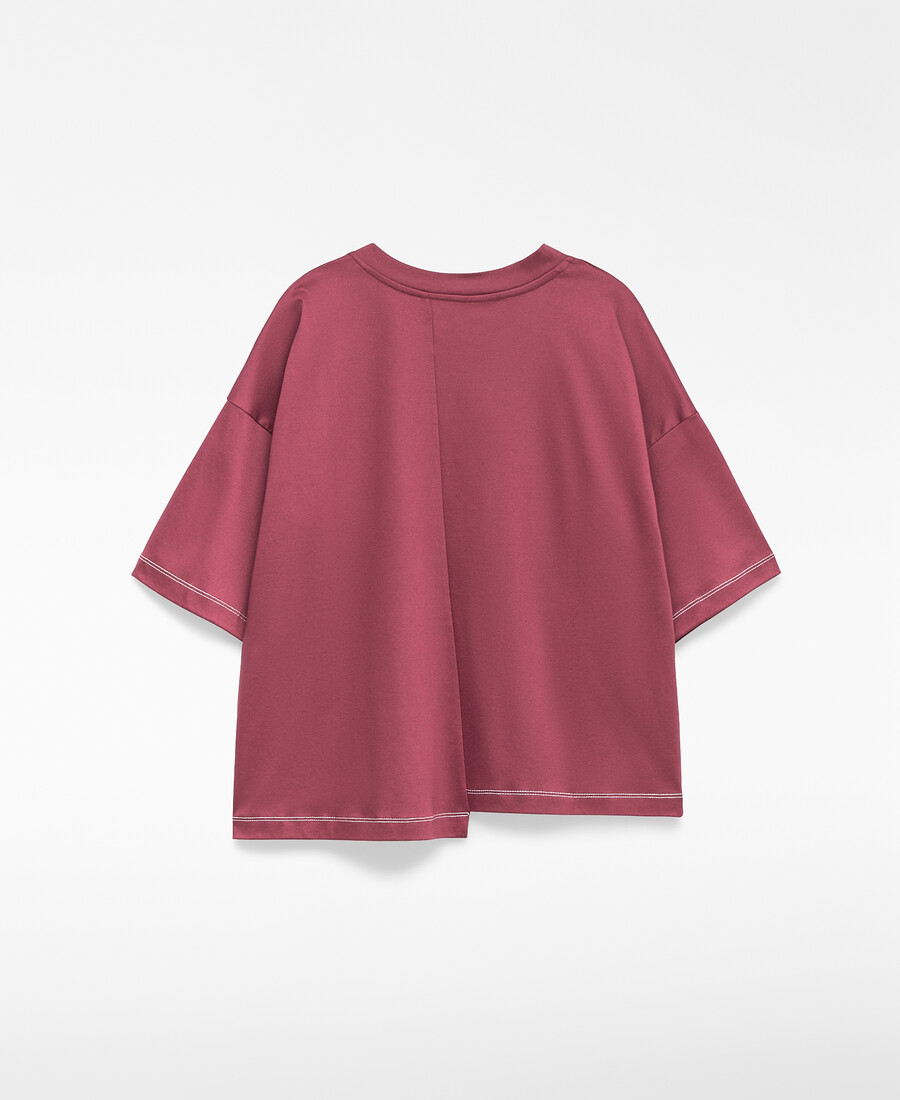 camiseta asimétrica de corte relajado para mujer