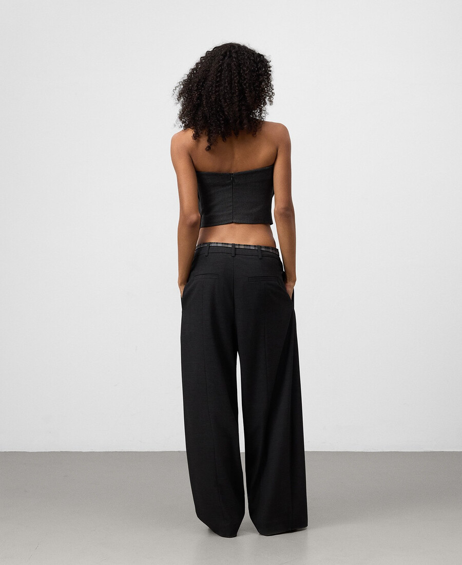 top sin tirantes con panel frontal para mujer