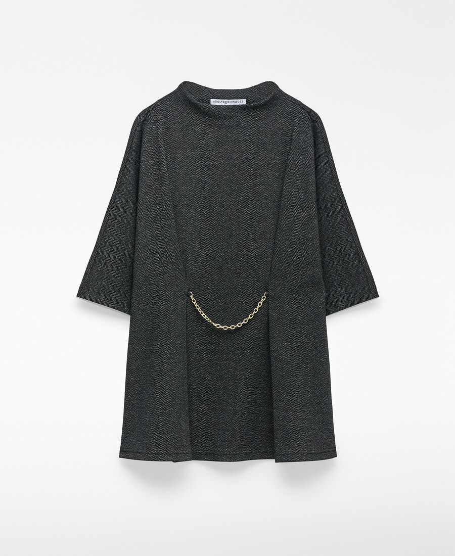 top de espiga con cadena para mujer