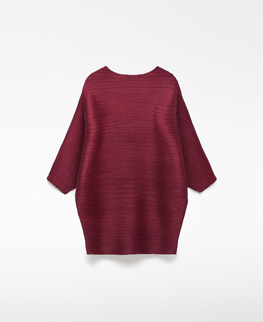 top arrugado con cuello en v para mujer