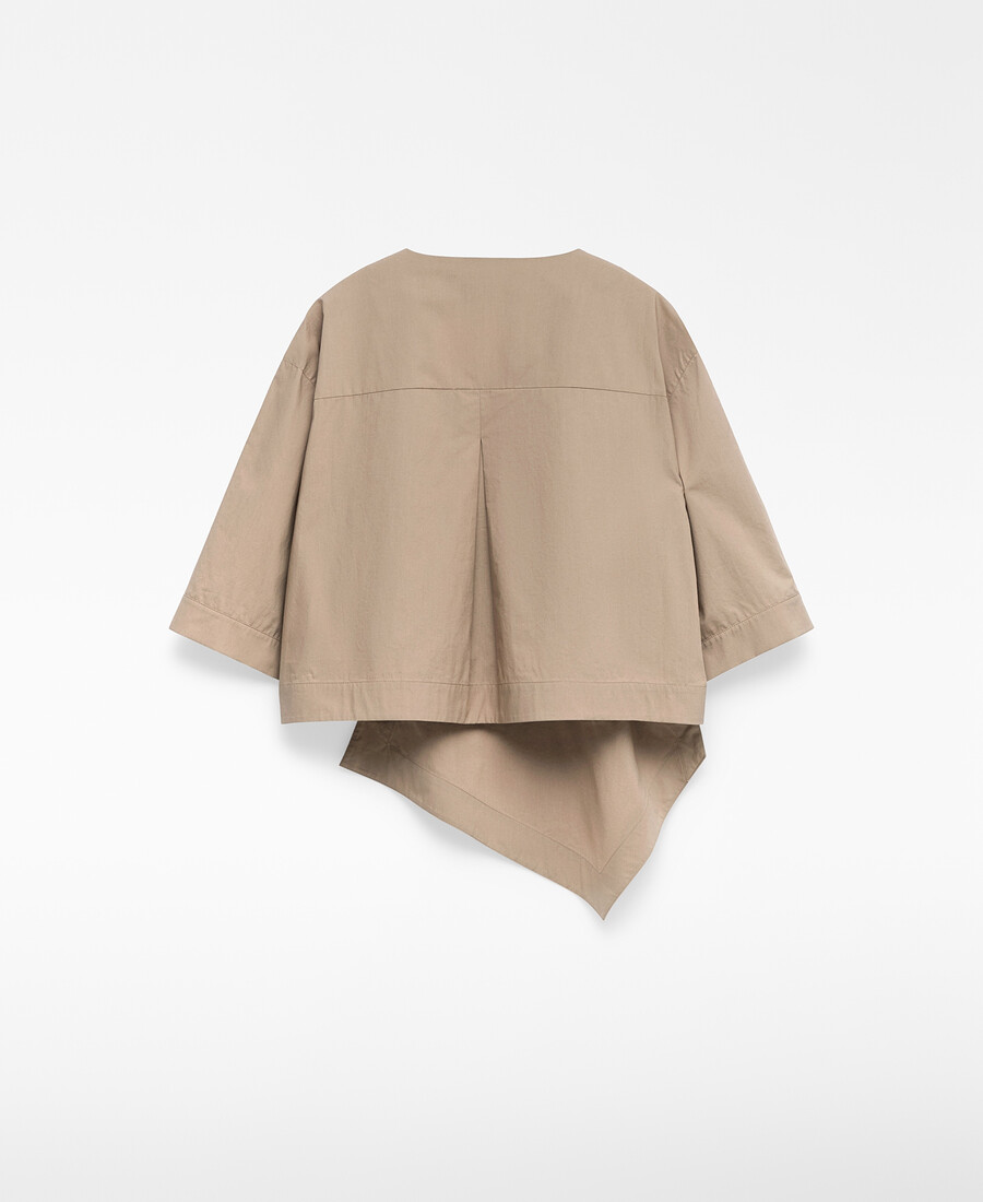top asimétrico con paneles superpuestos para mujer