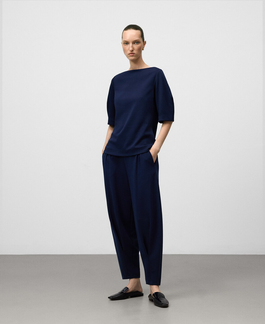 top escote barco mujer
