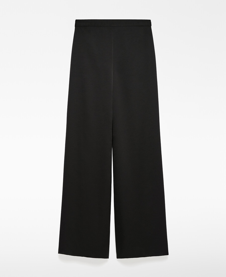 pantalones anchos de satén para mujer