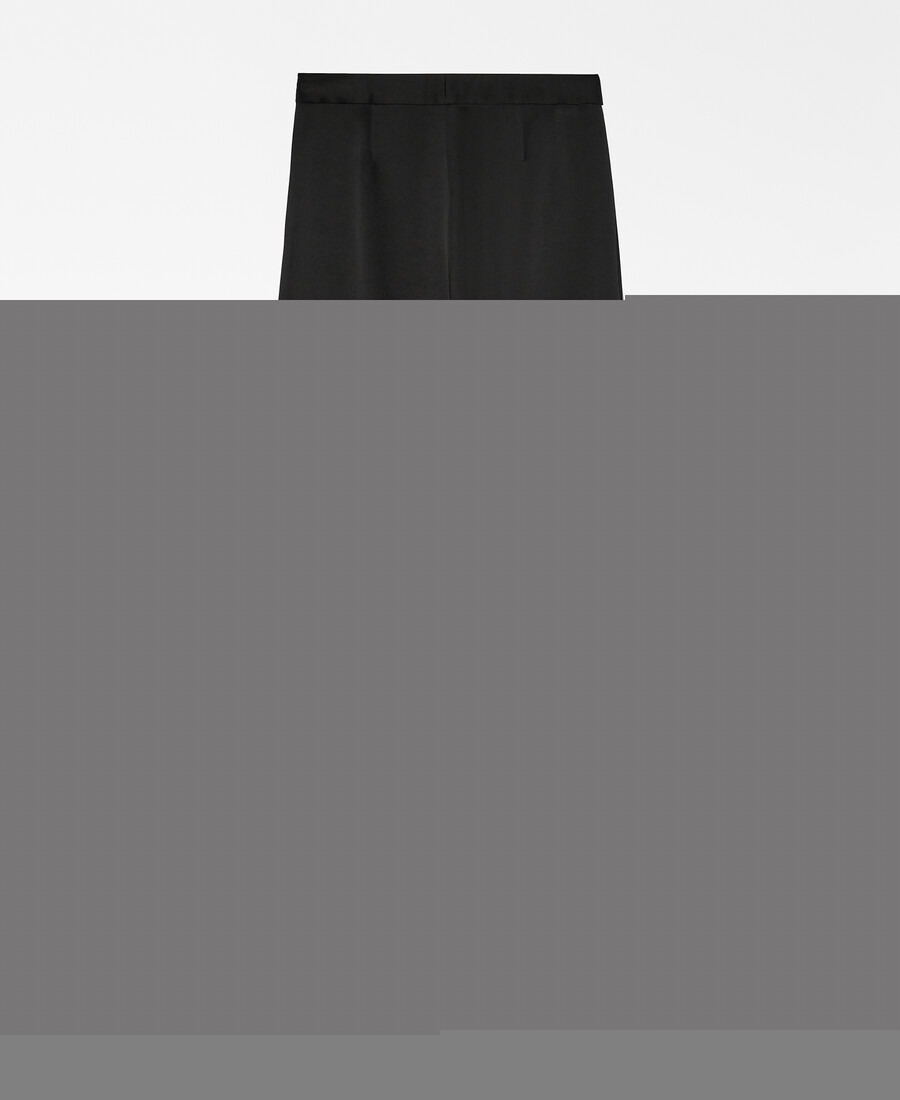 pantalones anchos de satén para mujer