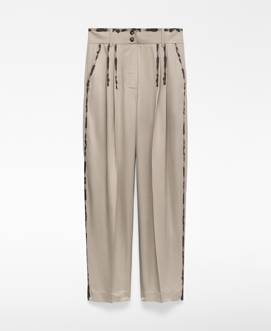 pantalón de corte barril con efecto pintura para mujer