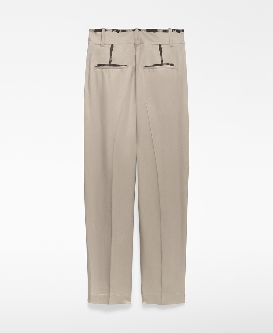 pantalón de corte barril con efecto pintura para mujer