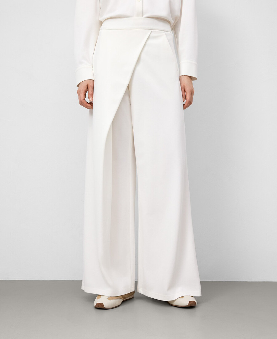 pantalón cruzado de punto mujer