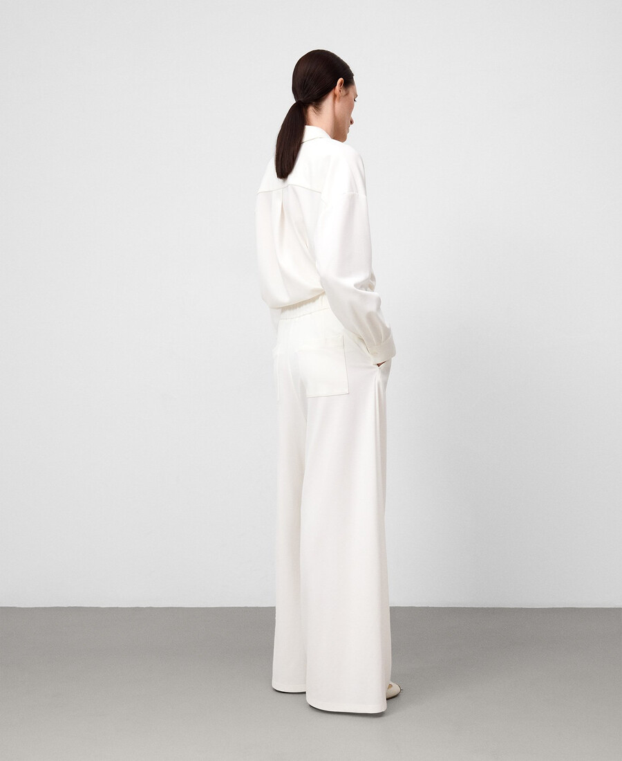 pantalón cruzado de punto mujer