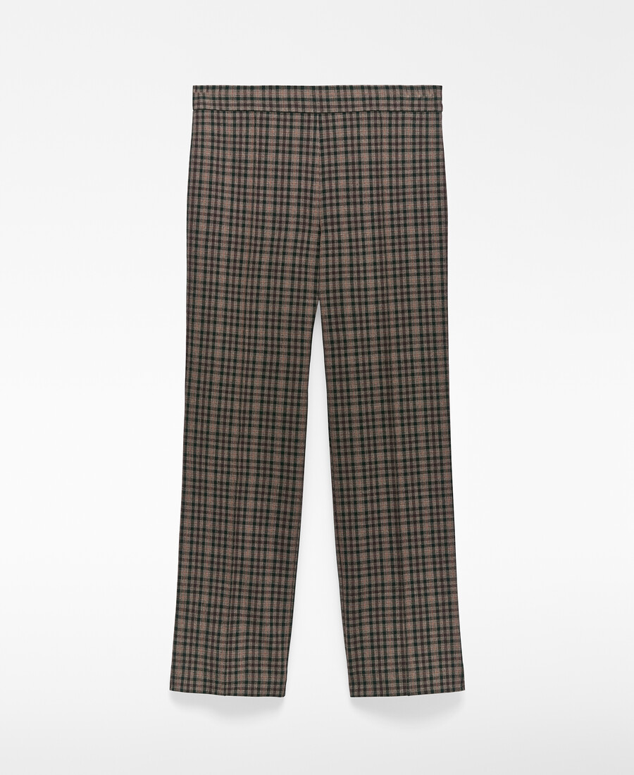 pantalones de cuadros slim fit mujer