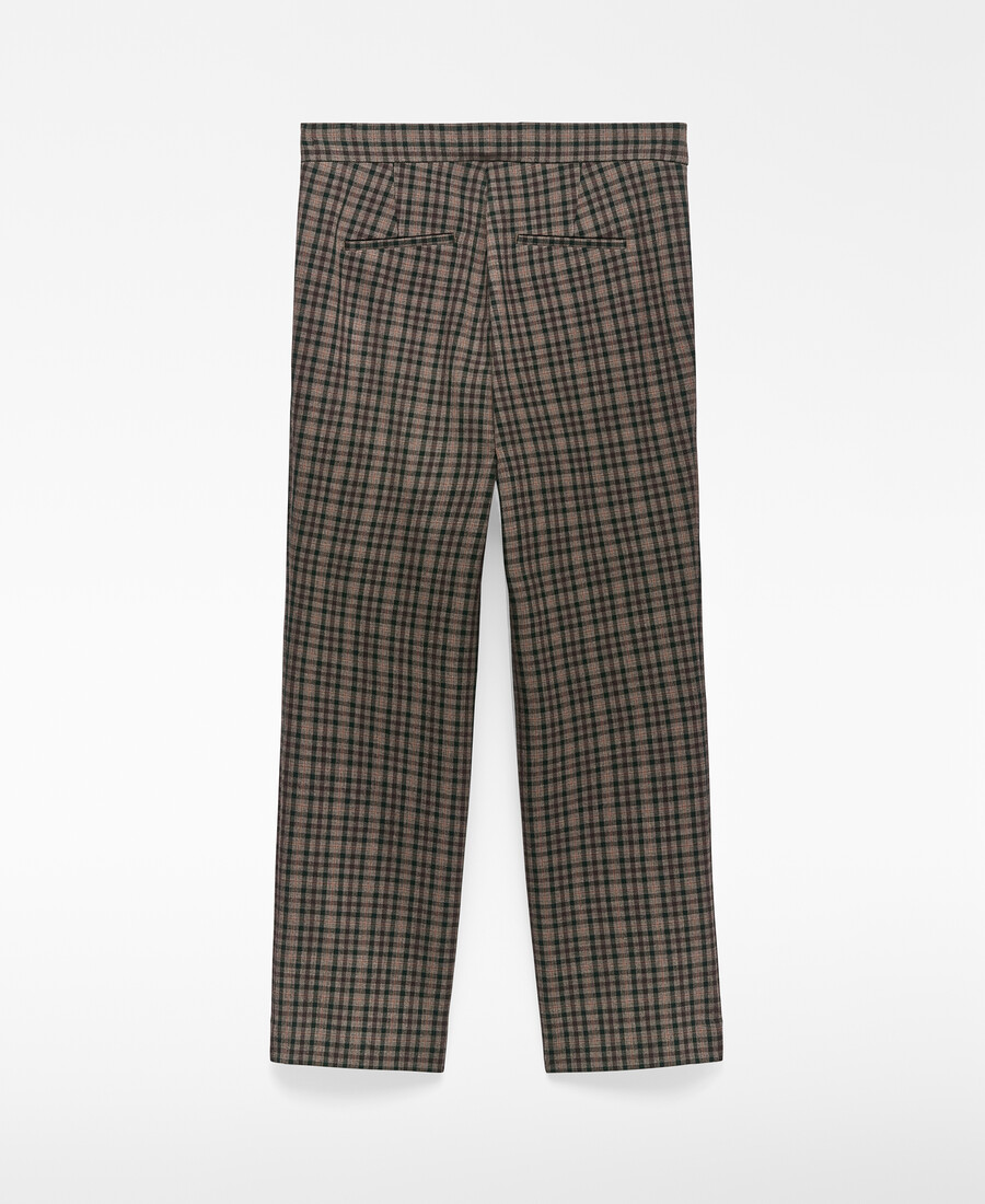 pantalones de cuadros slim fit mujer