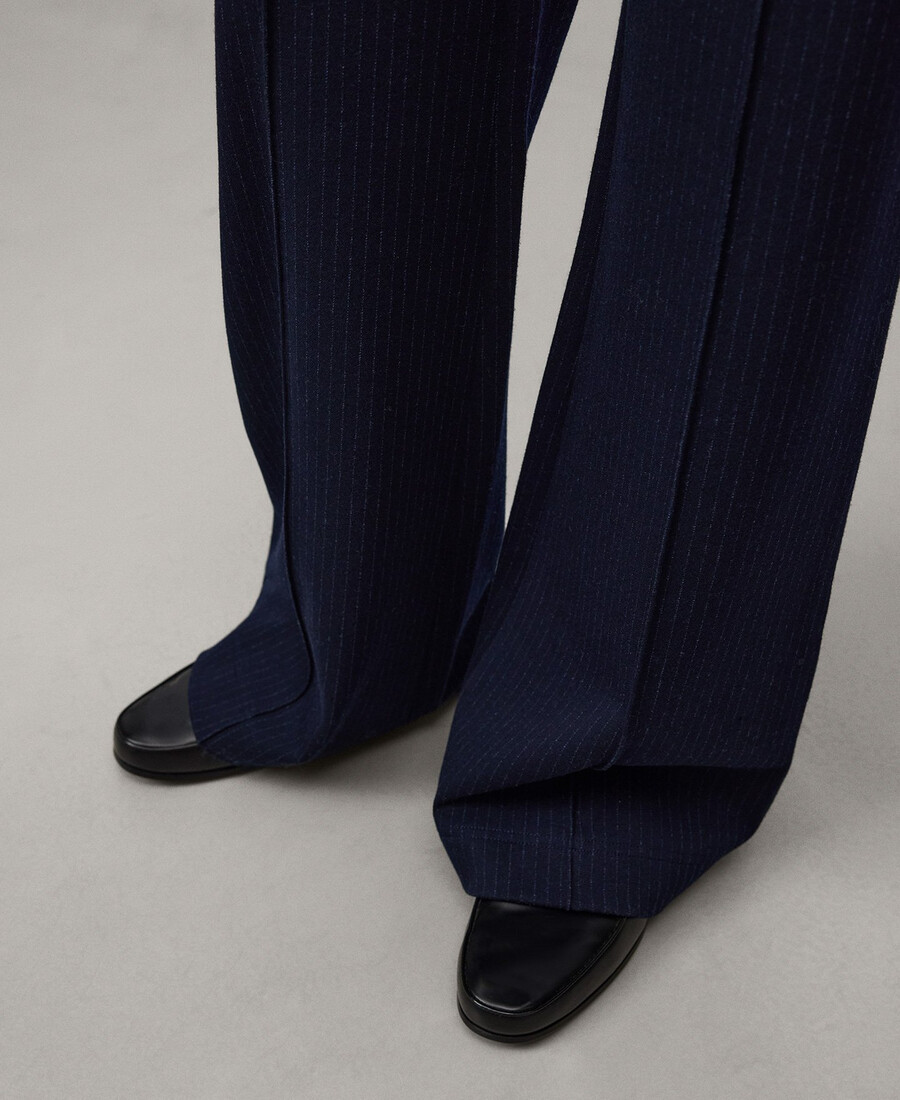 pantalón acampanado de rayas mujer