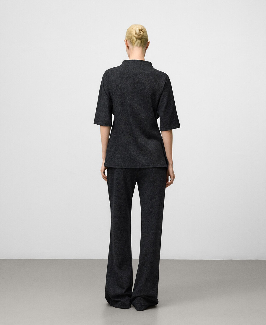 pantalones acampanados de espiga para mujer