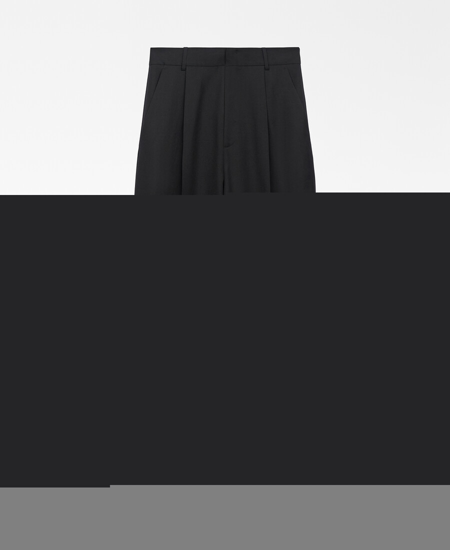 pantalón sastre negro de pierna ancha para mujer