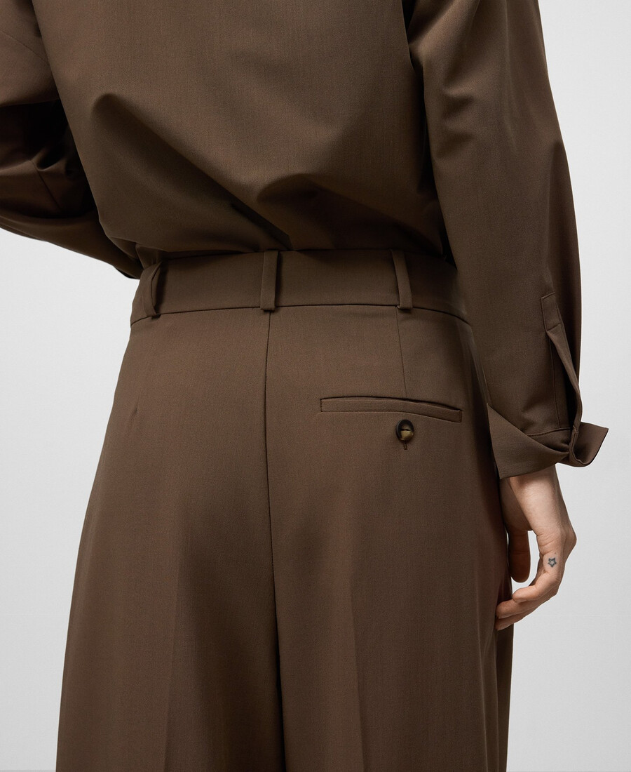 pantalones anchos de sastre para mujer