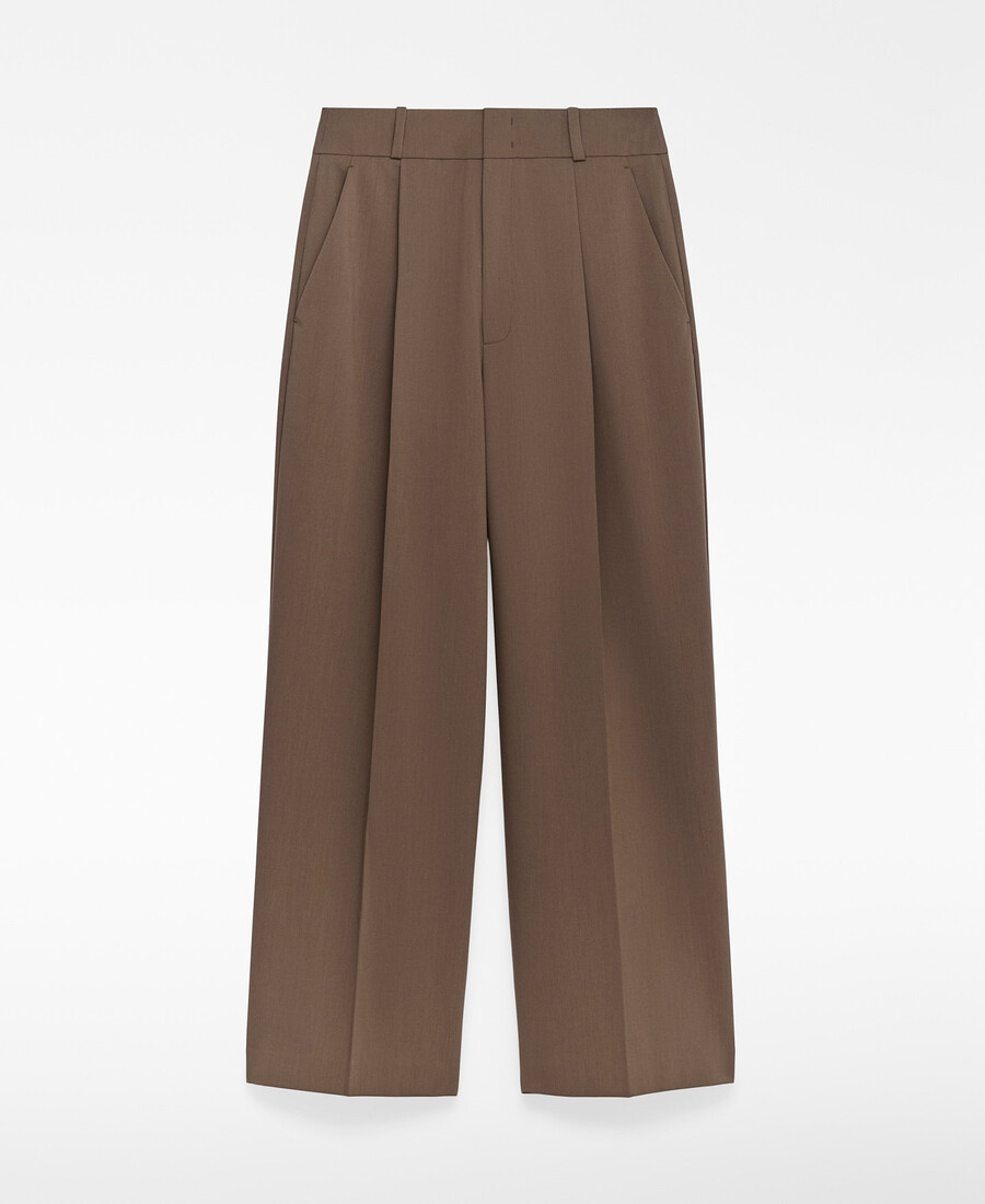 pantalones anchos de sastre para mujer