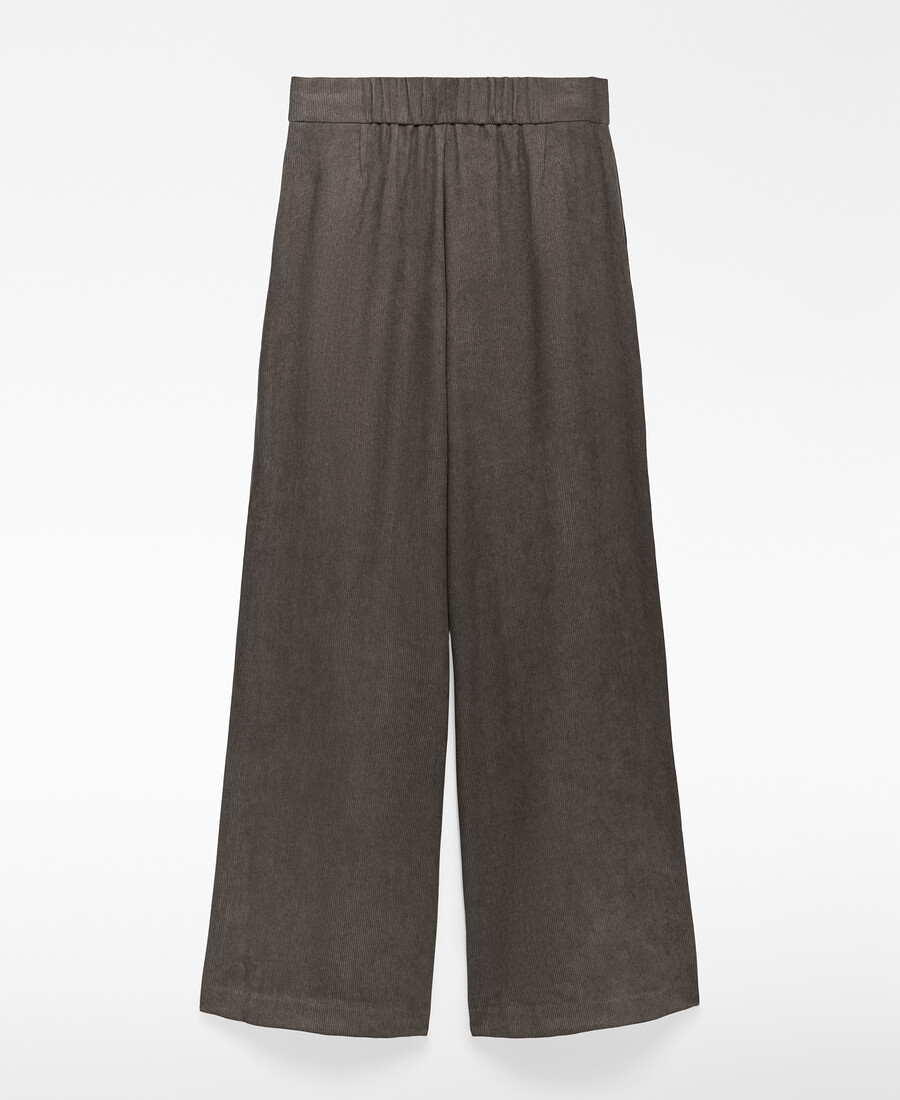 pantalones anchos de pana para mujer