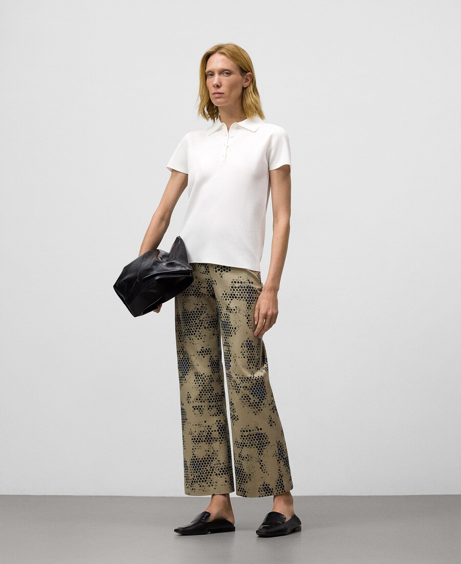 pantalón acampanado estampado mujer