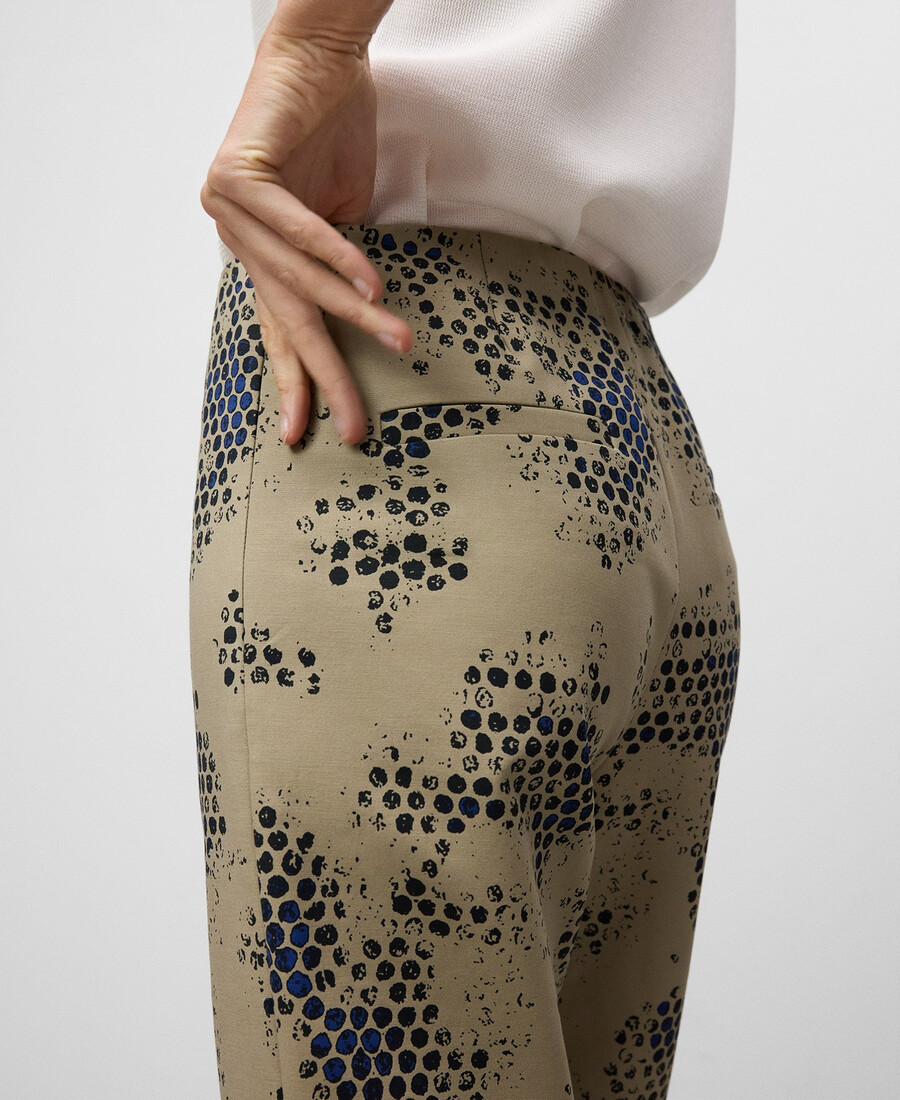 pantalón acampanado estampado mujer
