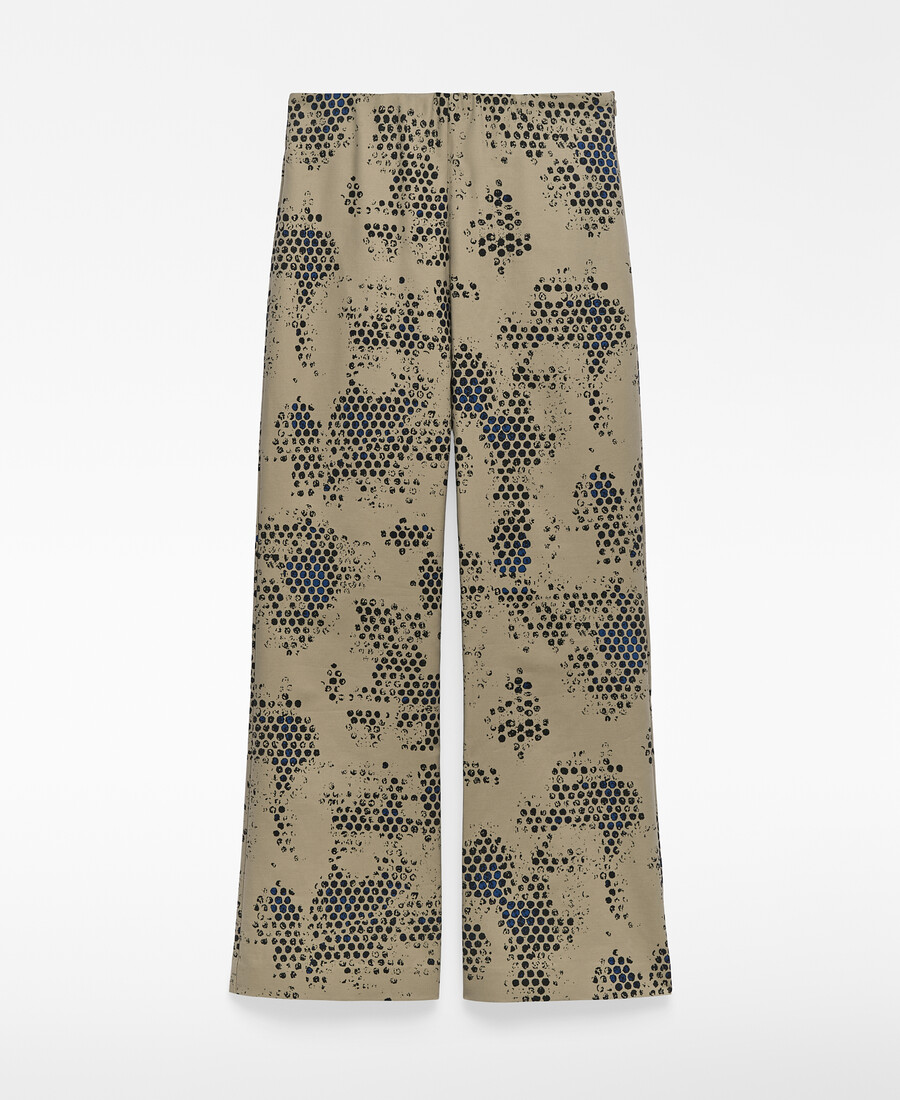 pantalón acampanado estampado mujer