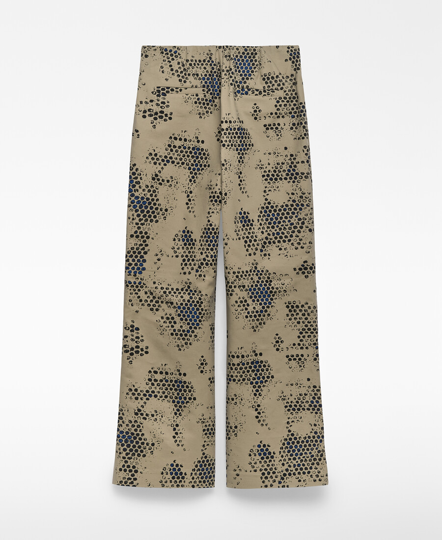 pantalón acampanado estampado mujer