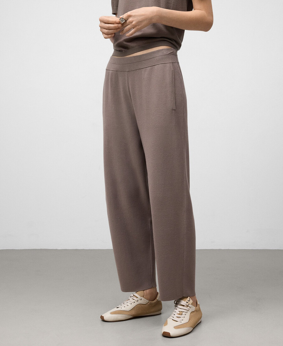 pantalón jogger de punto mujer