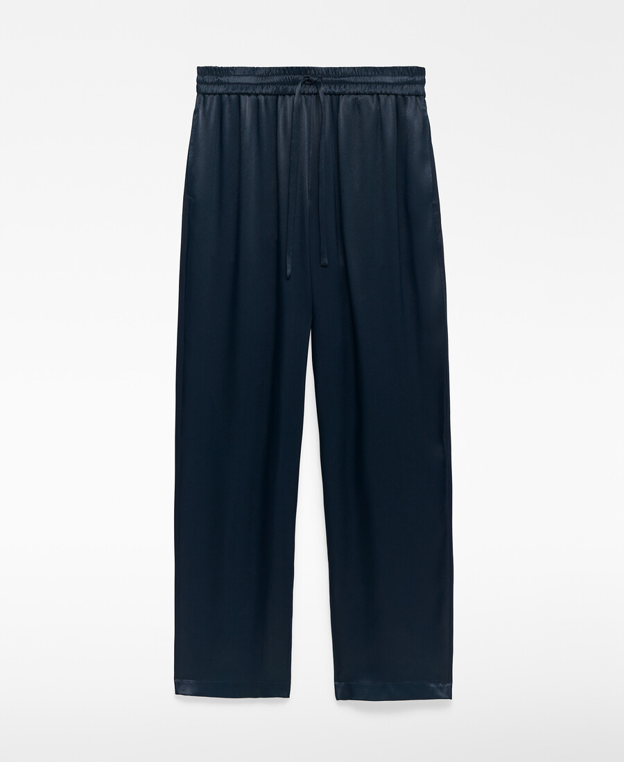 pantalón jogger de satén para mujer