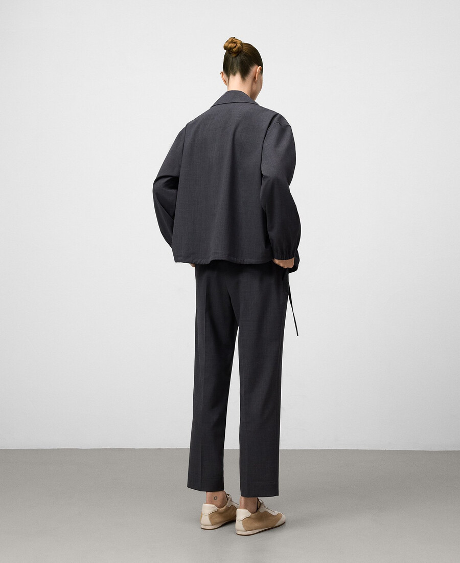 pantalón recto hasta el tobillo mujer
