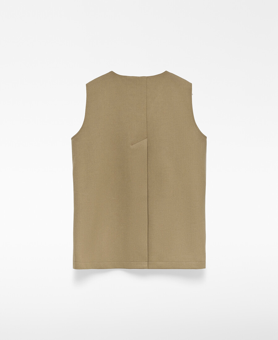 chaleco recto entallado para mujer