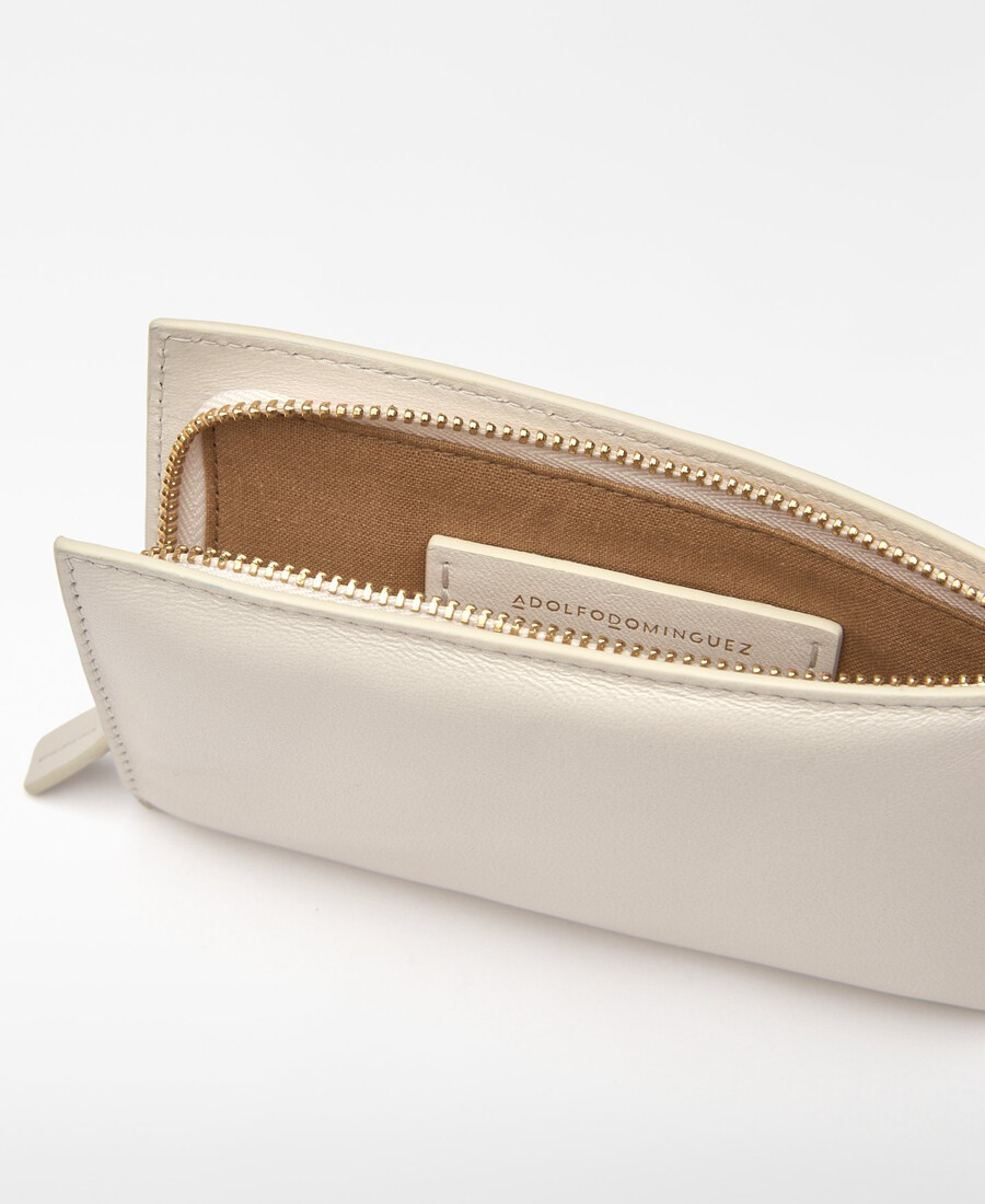 cartera acolchada de piel para mujer