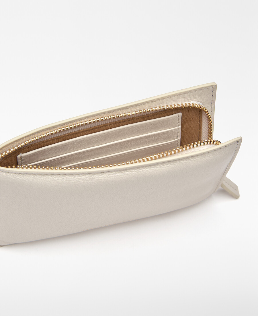 cartera acolchada de piel para mujer
