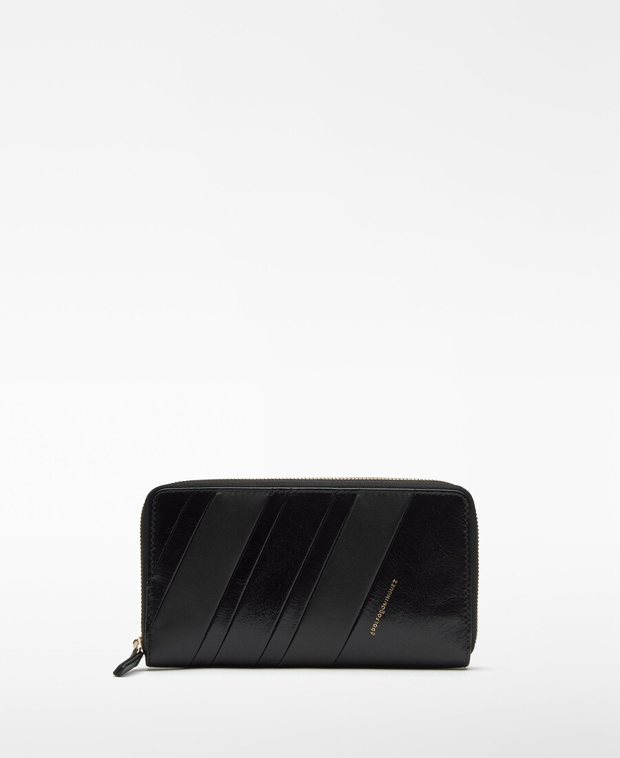 cartera grande de mujer con patchwork de piel
