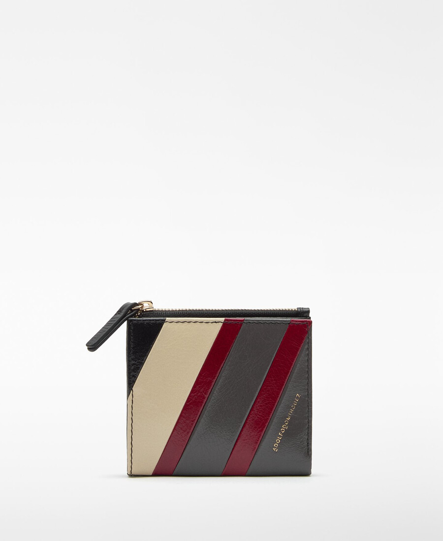cartera de mujer de piel patchwork