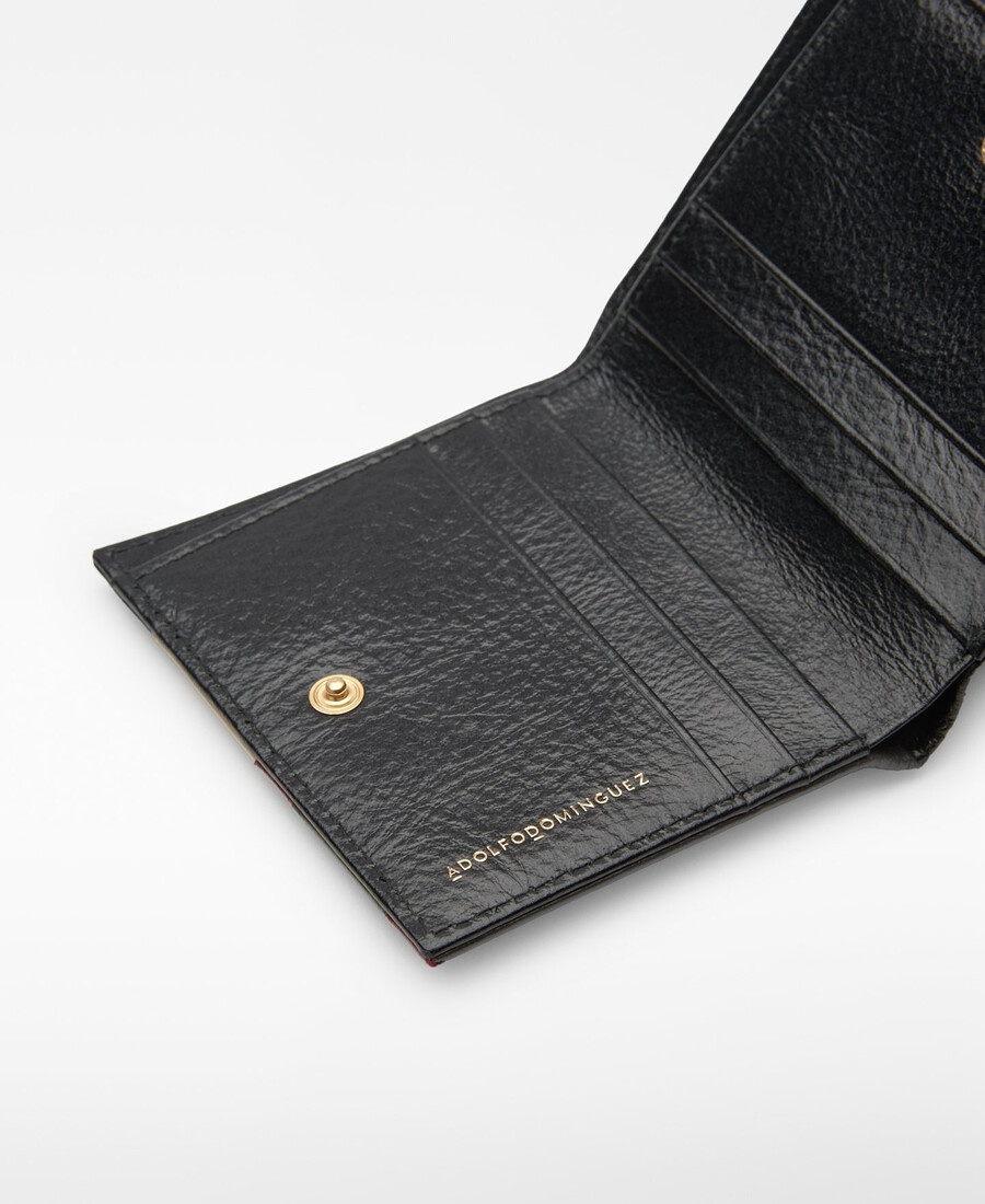 cartera de mujer de piel patchwork