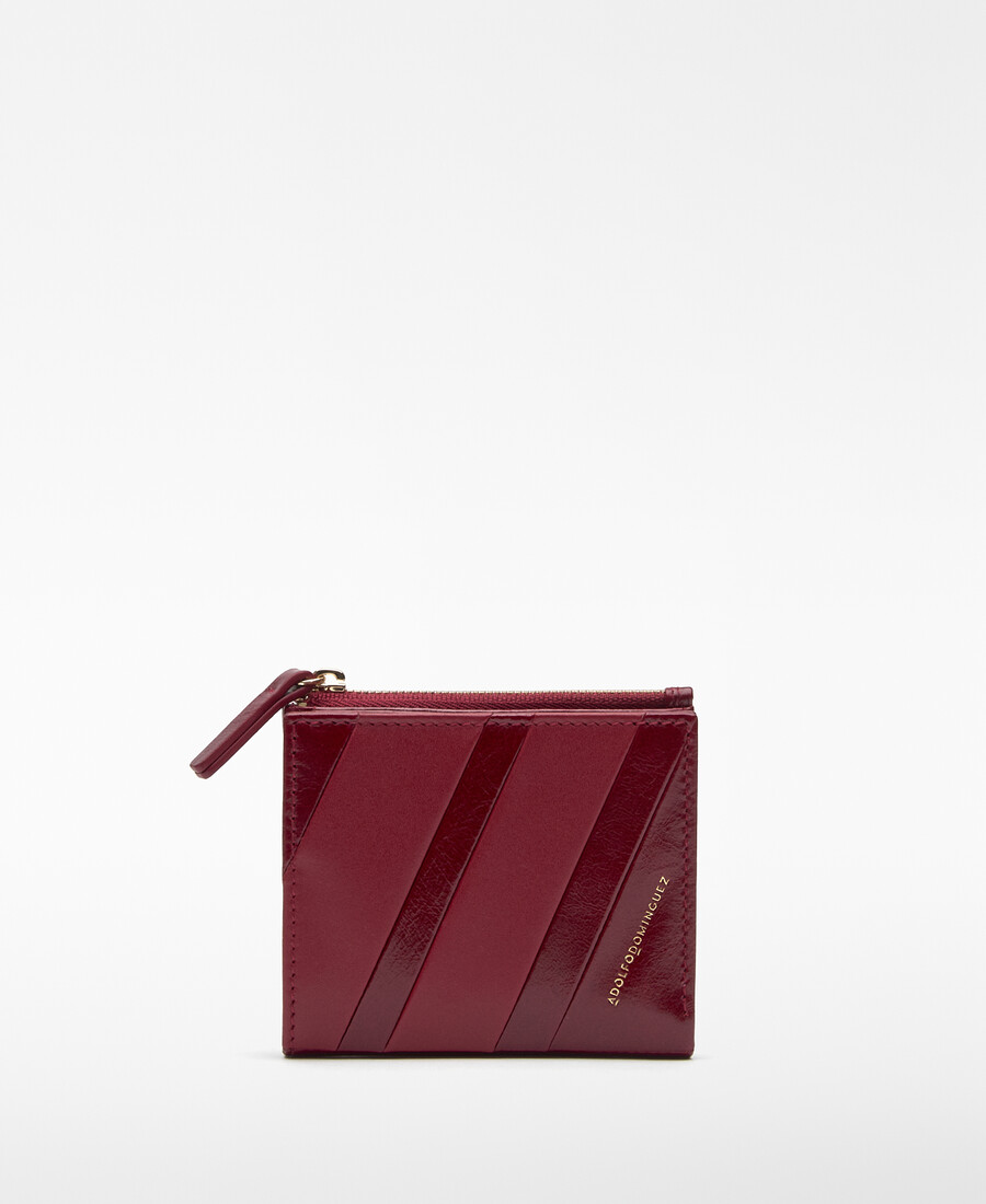 cartera de mujer de piel patchwork