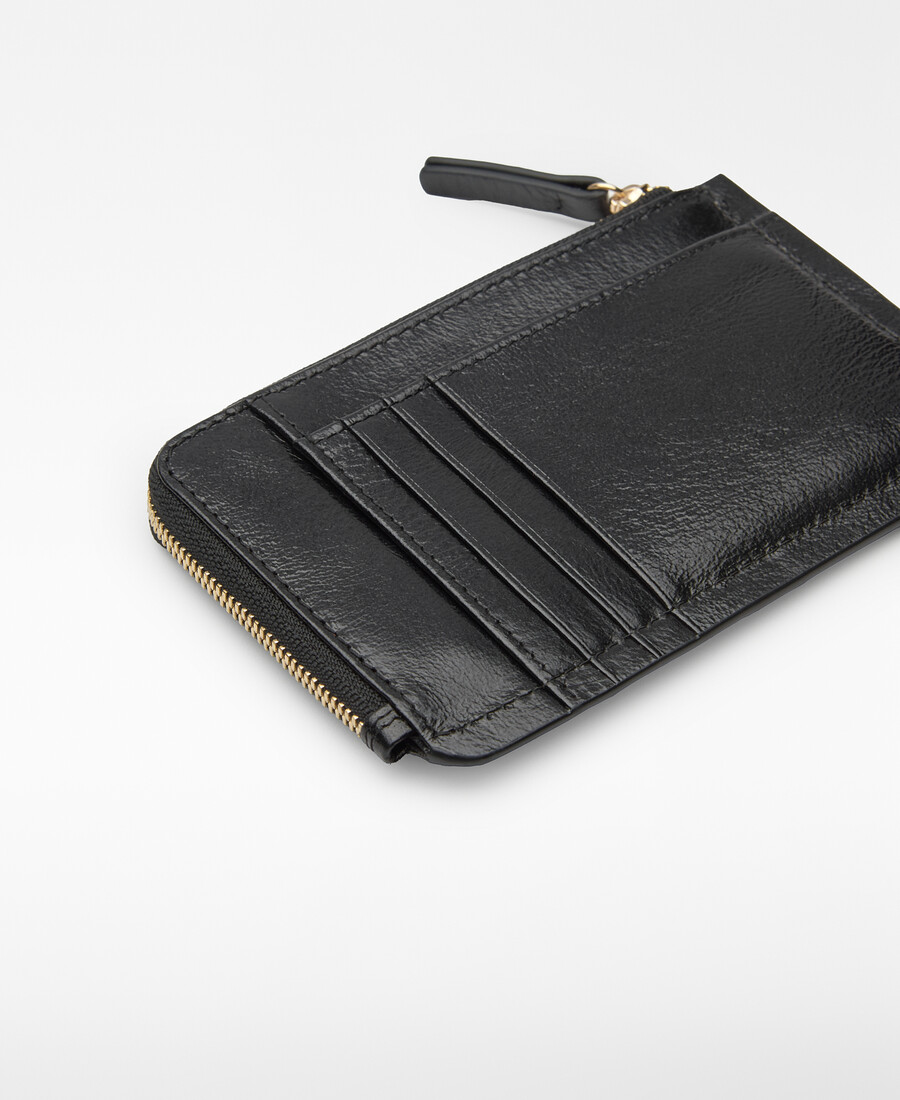 cartera pequeña de mujer con patchwork de piel