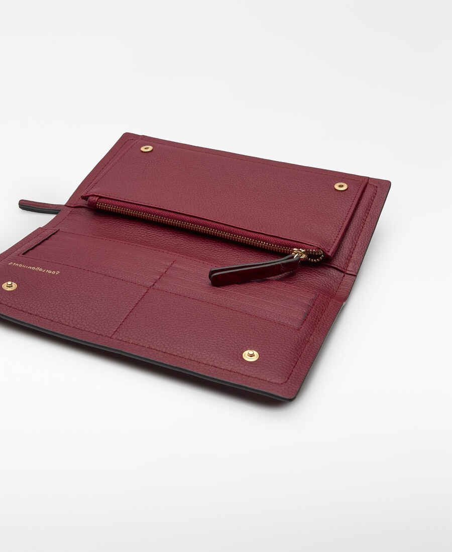 cartera grande de mica con efecto cocodrilo para mujer