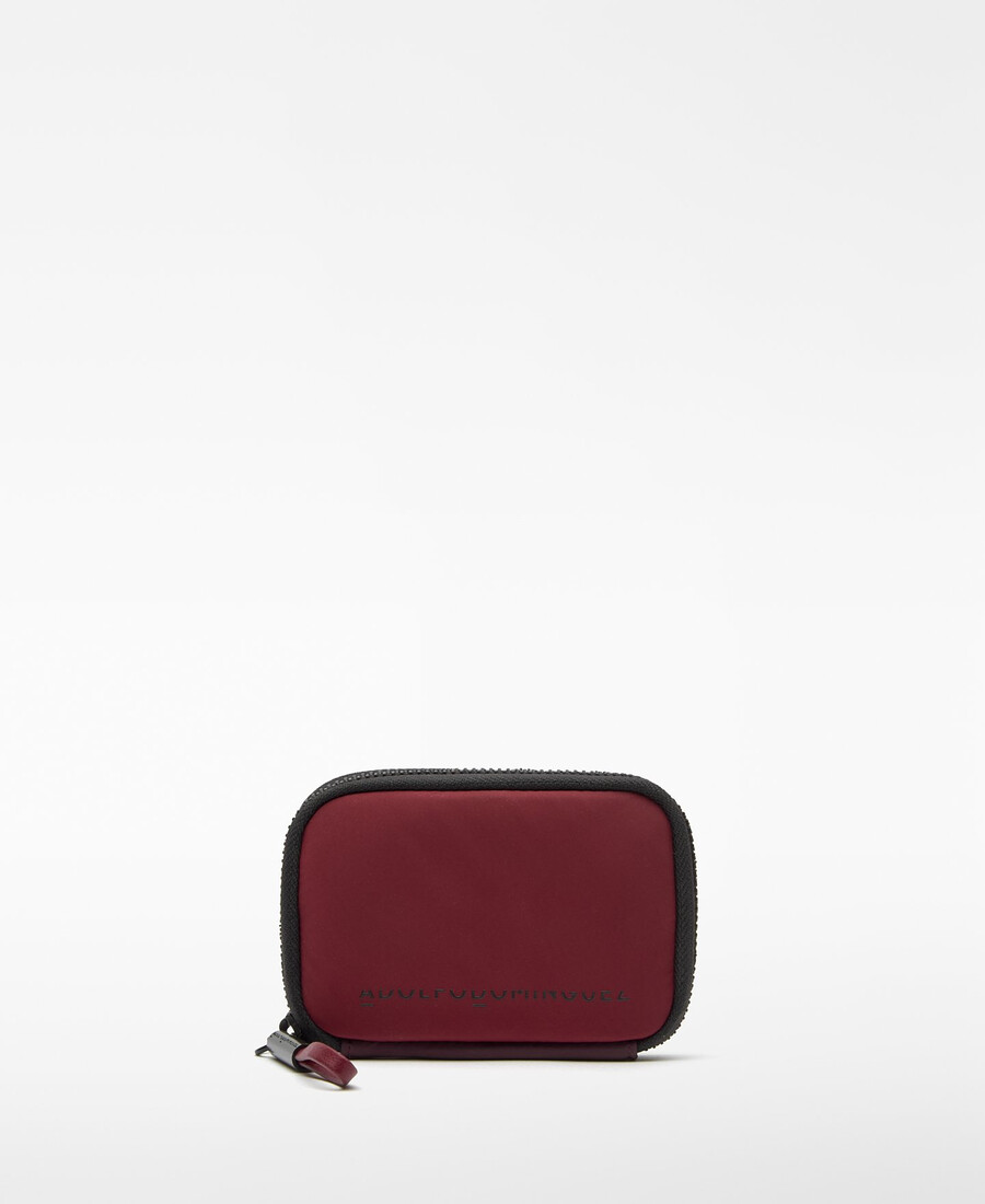 cartera pequeña de nailon bicolor para mujer