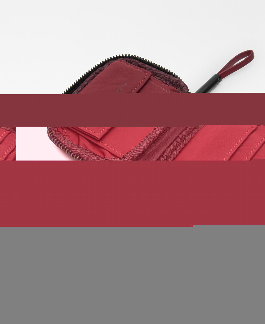 cartera pequeña de nailon bicolor para mujer
